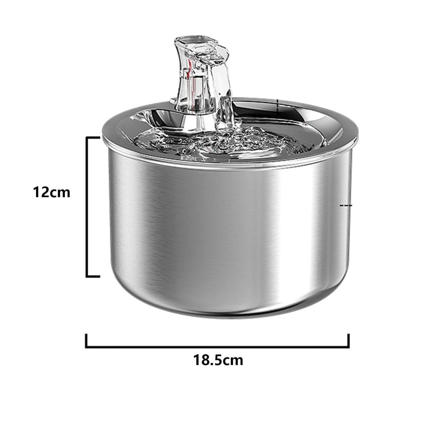 STORM - Fontaine à eau automatique en acier inoxydable 2L