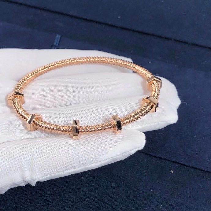 NUTS AND BOLTS PINK GOLD BRACELET