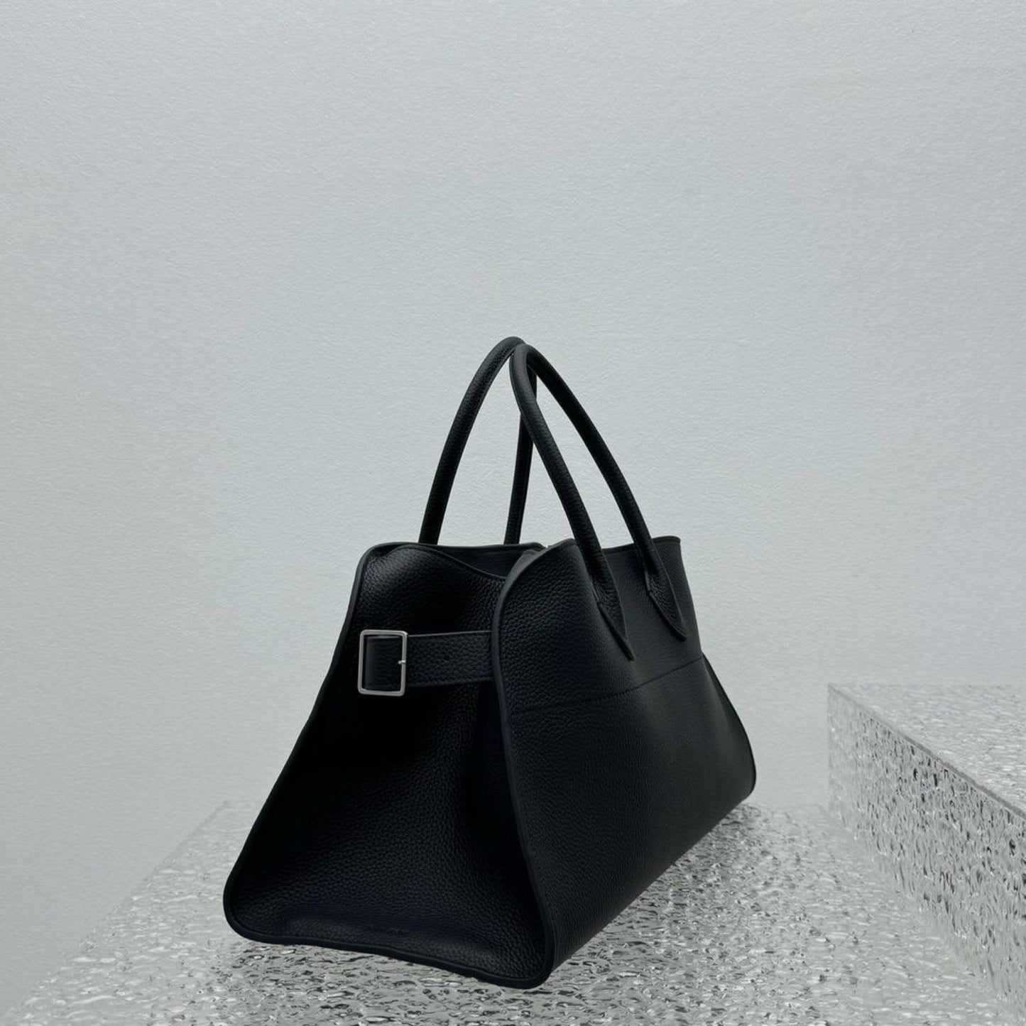 The Row EW Margaux 44cm Black Calfskin