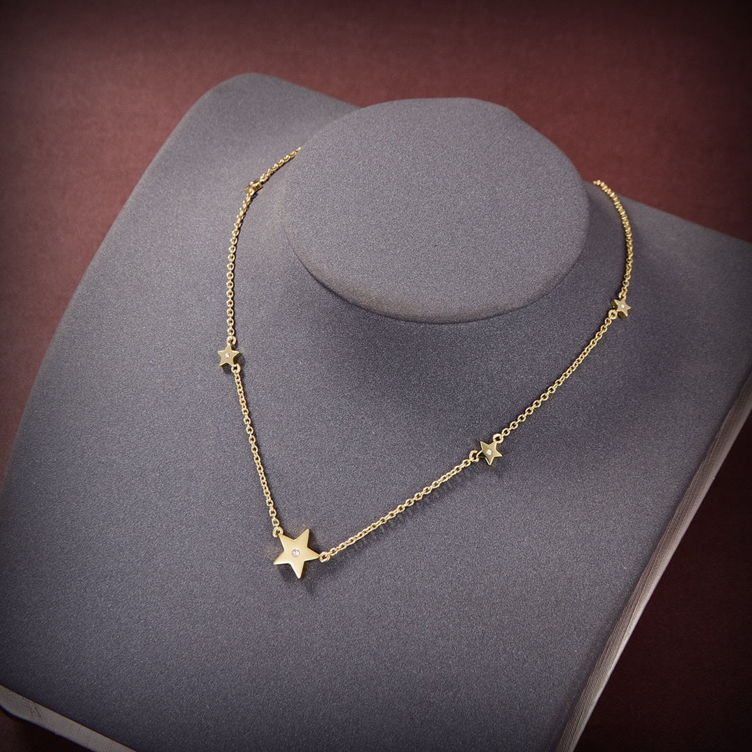 CD NECKLACE 5 STAR GOLD DIAMOND