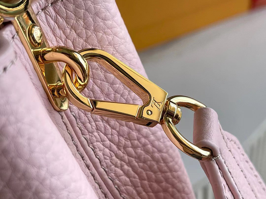 CAPUCINES MINI 21 PINK TAURILLON GOLD HARDWARE