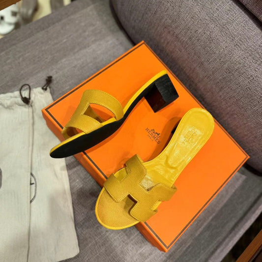 Oasis Sandal 50 Yellow Epsom Calfskin