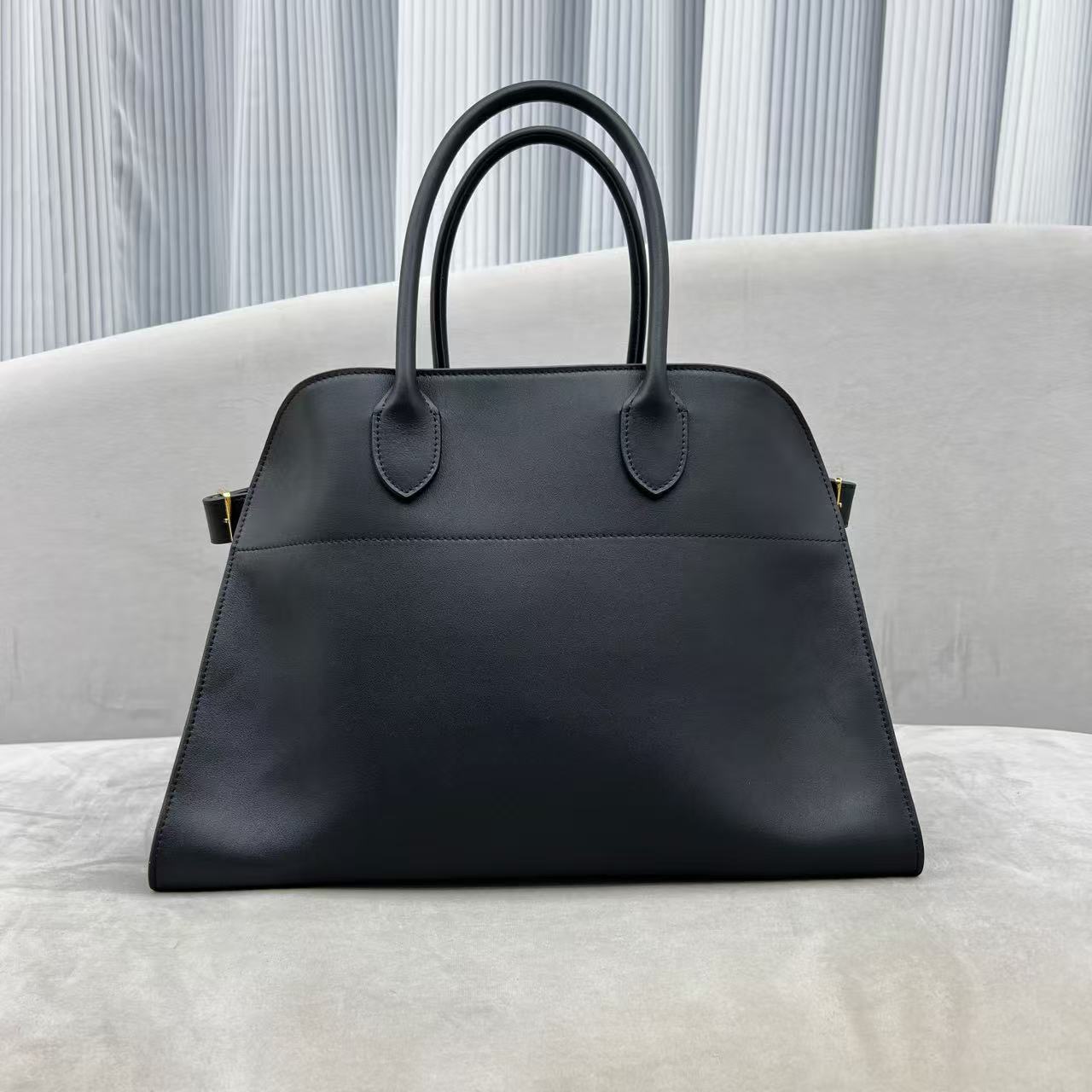 The Row Margaux 32cm Black Calfskin