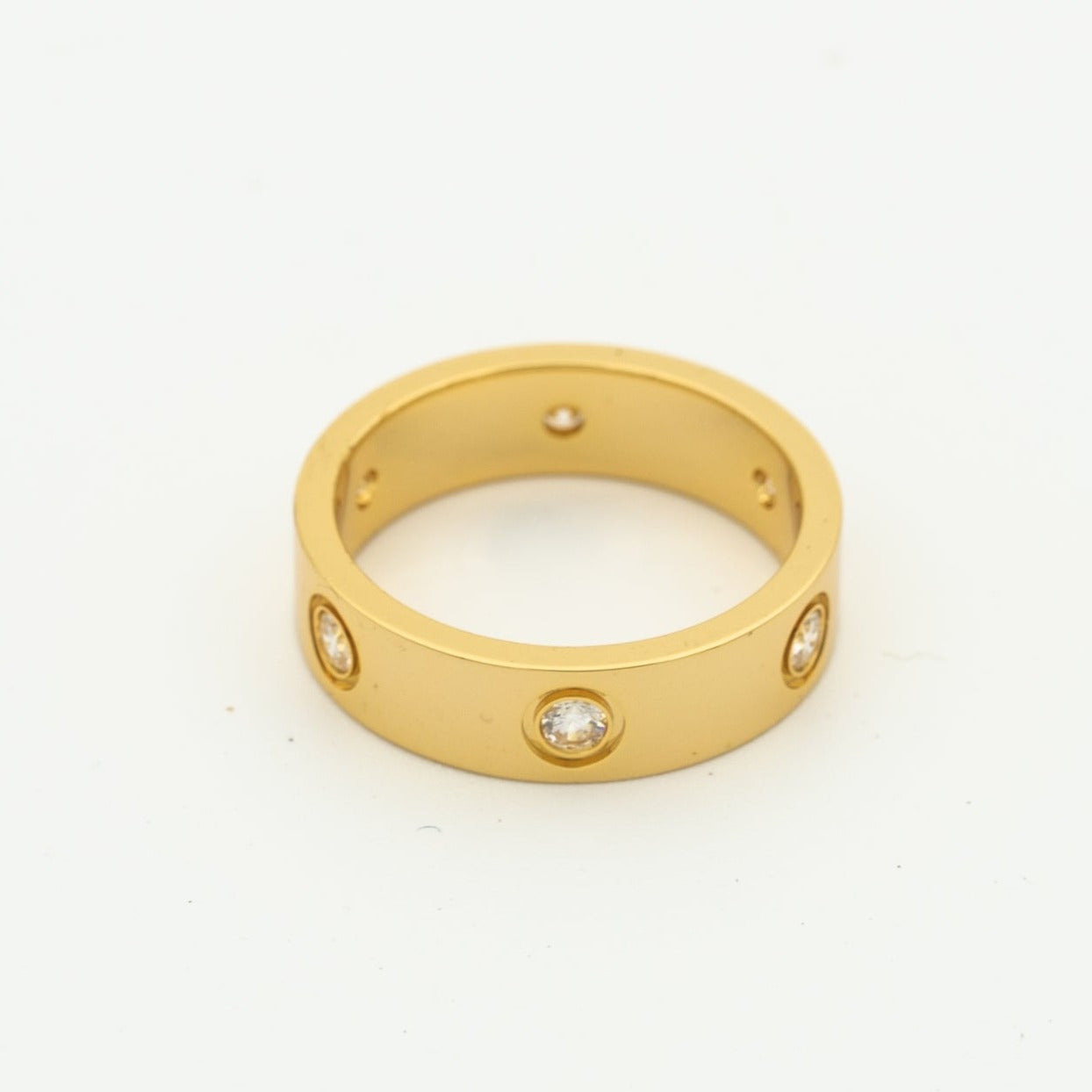 LOVE RING 5.5MM 6 DIAMONDS GOLD