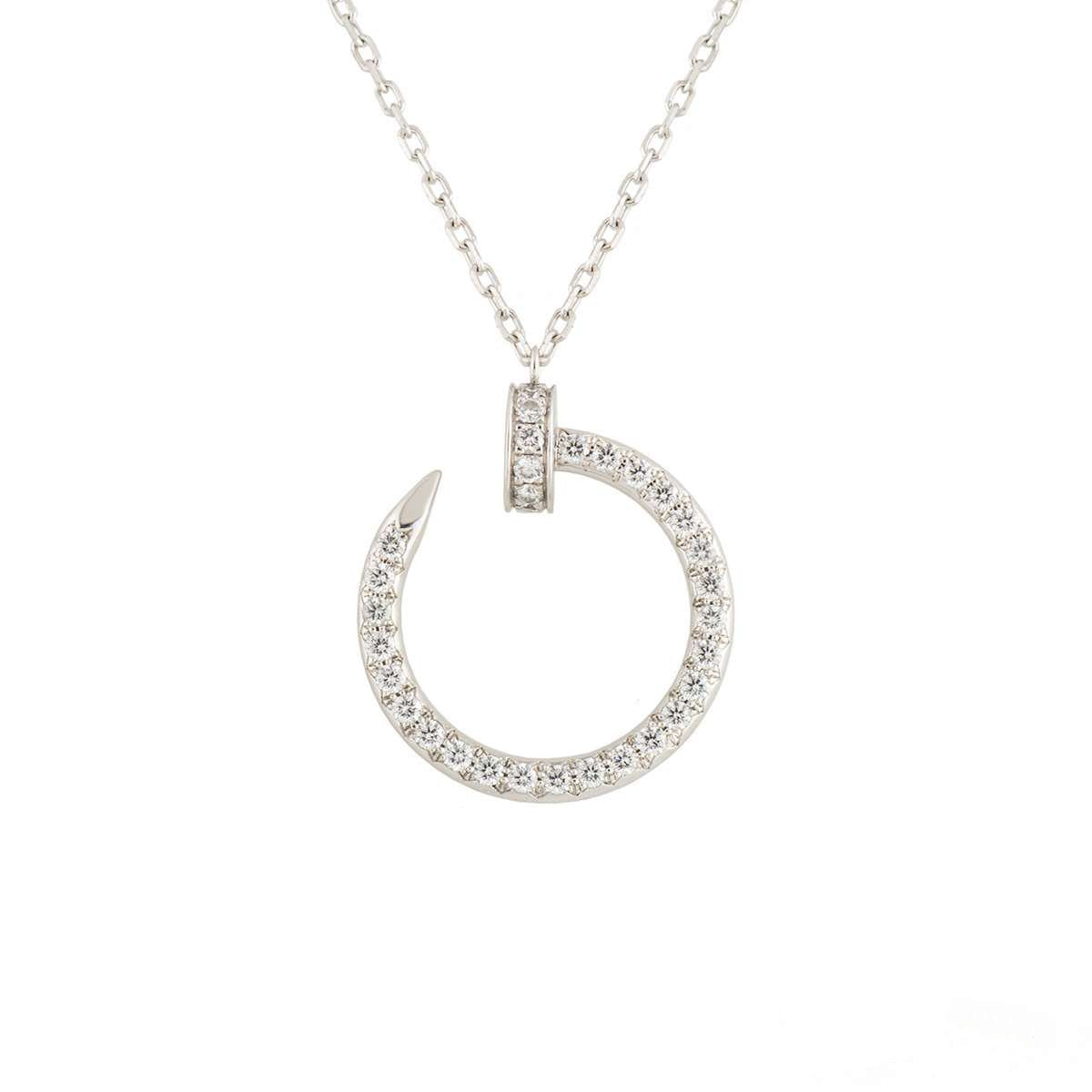 JUSTE NECKLACE SILVER DIAMONDS