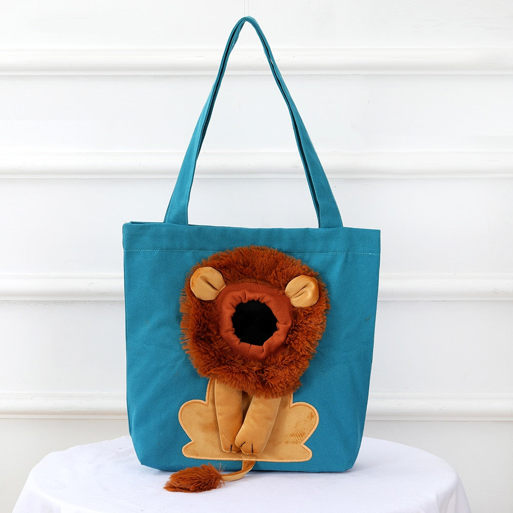 SOFTY - Sac de transport créatif avec tête de Lion pour chat