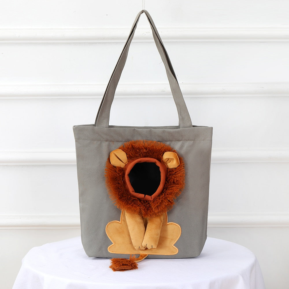 SOFTY - Sac de transport créatif avec tête de Lion pour chat