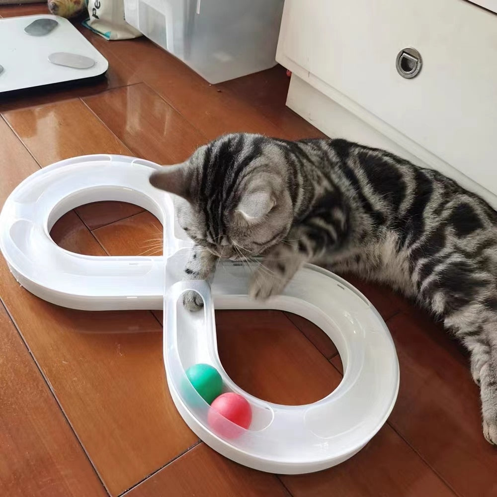 SLIMI - Circuit de jeu avec 2 balles pour chat