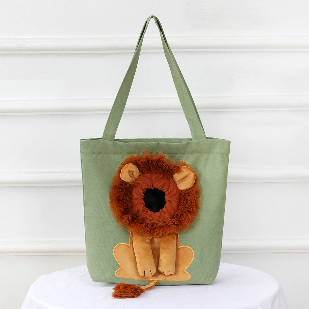 SOFTY - Sac de transport créatif avec tête de Lion pour chat