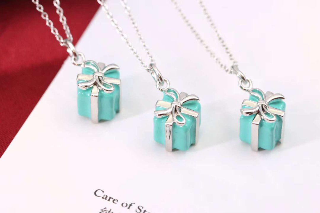 BLUE BOX CHARM NECKLACE