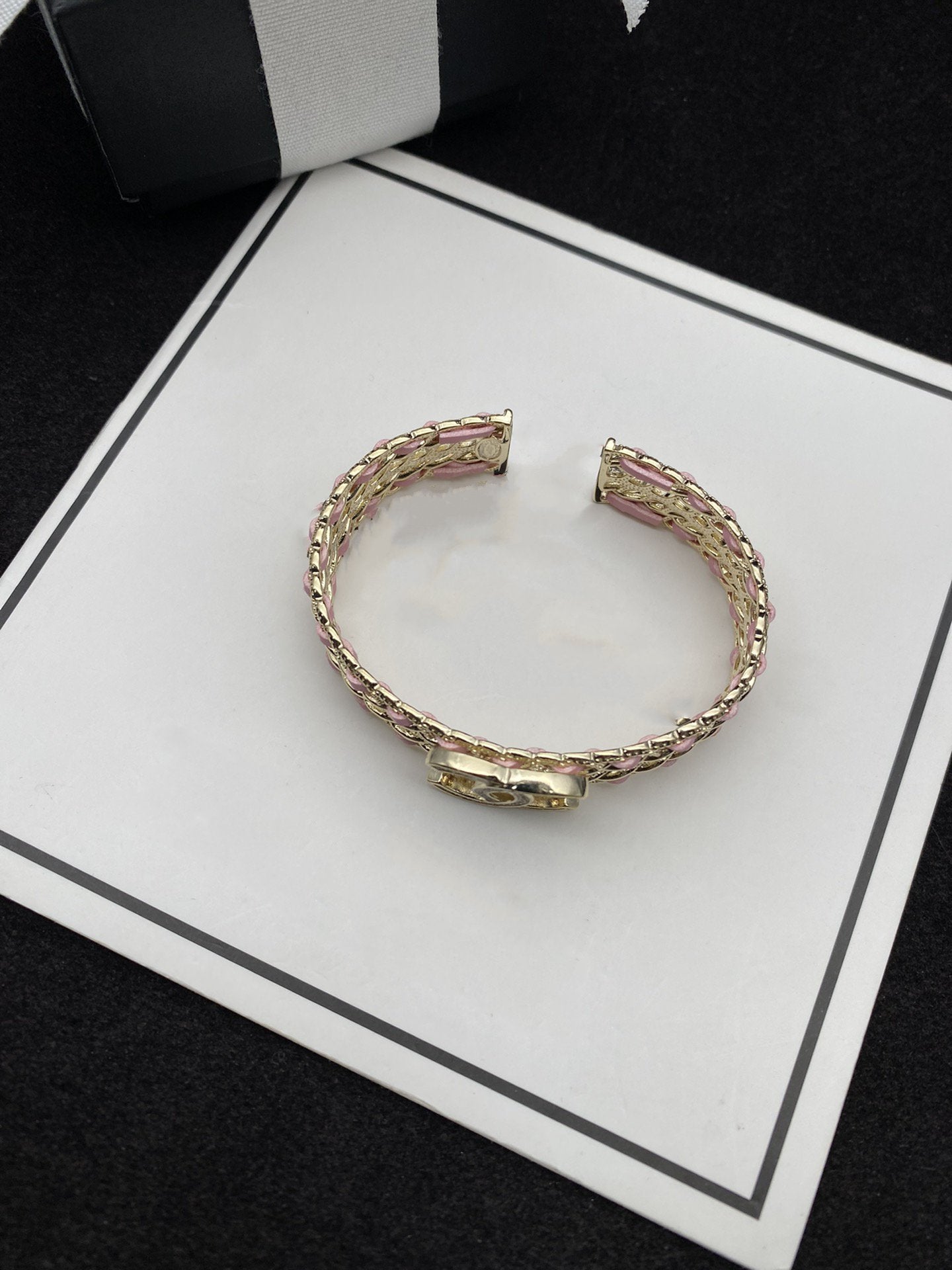 CC PINK ROPE GOLD DIAMOND BRACELET