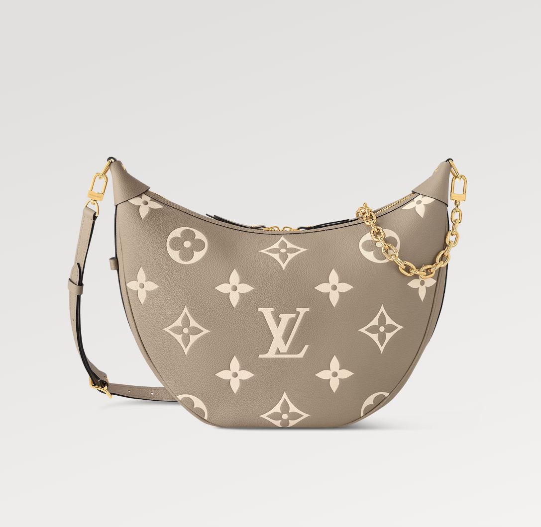 LOOP HOBO 38 BICOLOR MONOGRAM EMPREINTE LEATHER GOLD HARDWARE