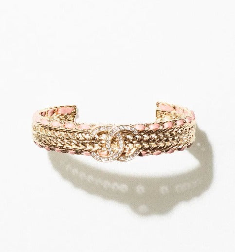 CC PINK ROPE GOLD DIAMOND BRACELET