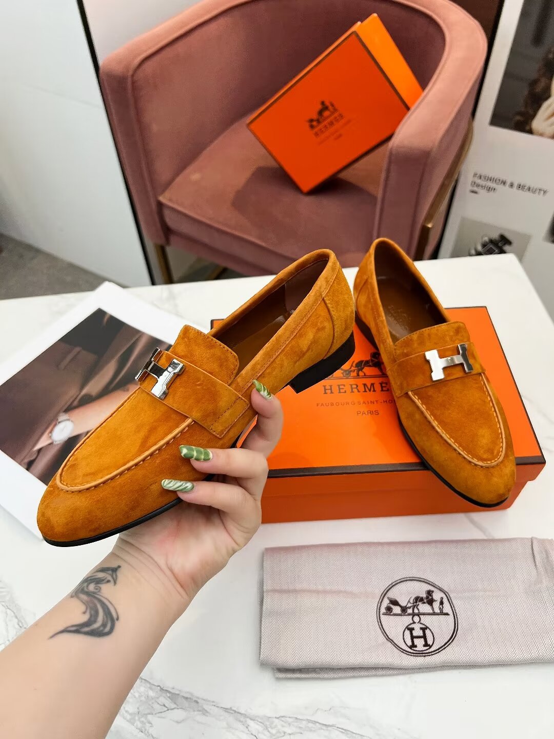 PARIS LOAFER AMBER SUEDE