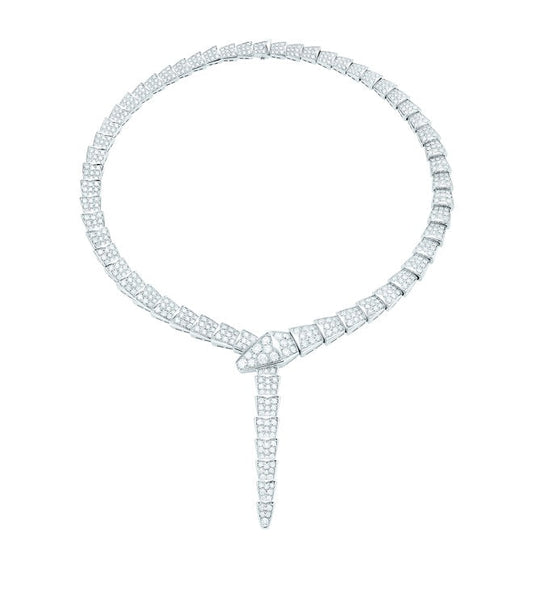 SERPENTI SILVER DIAMOND NECKLACE