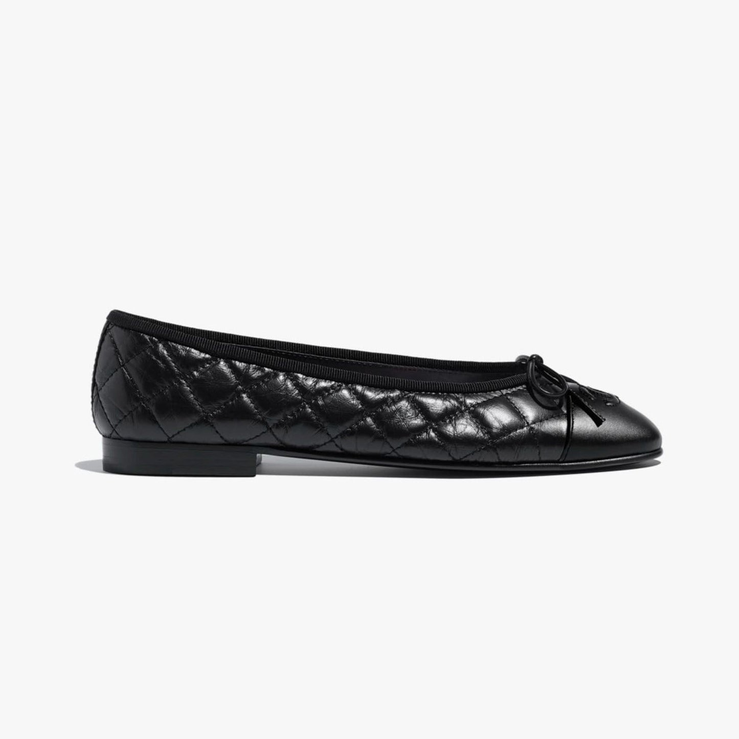 ballet flats black aged calfskin