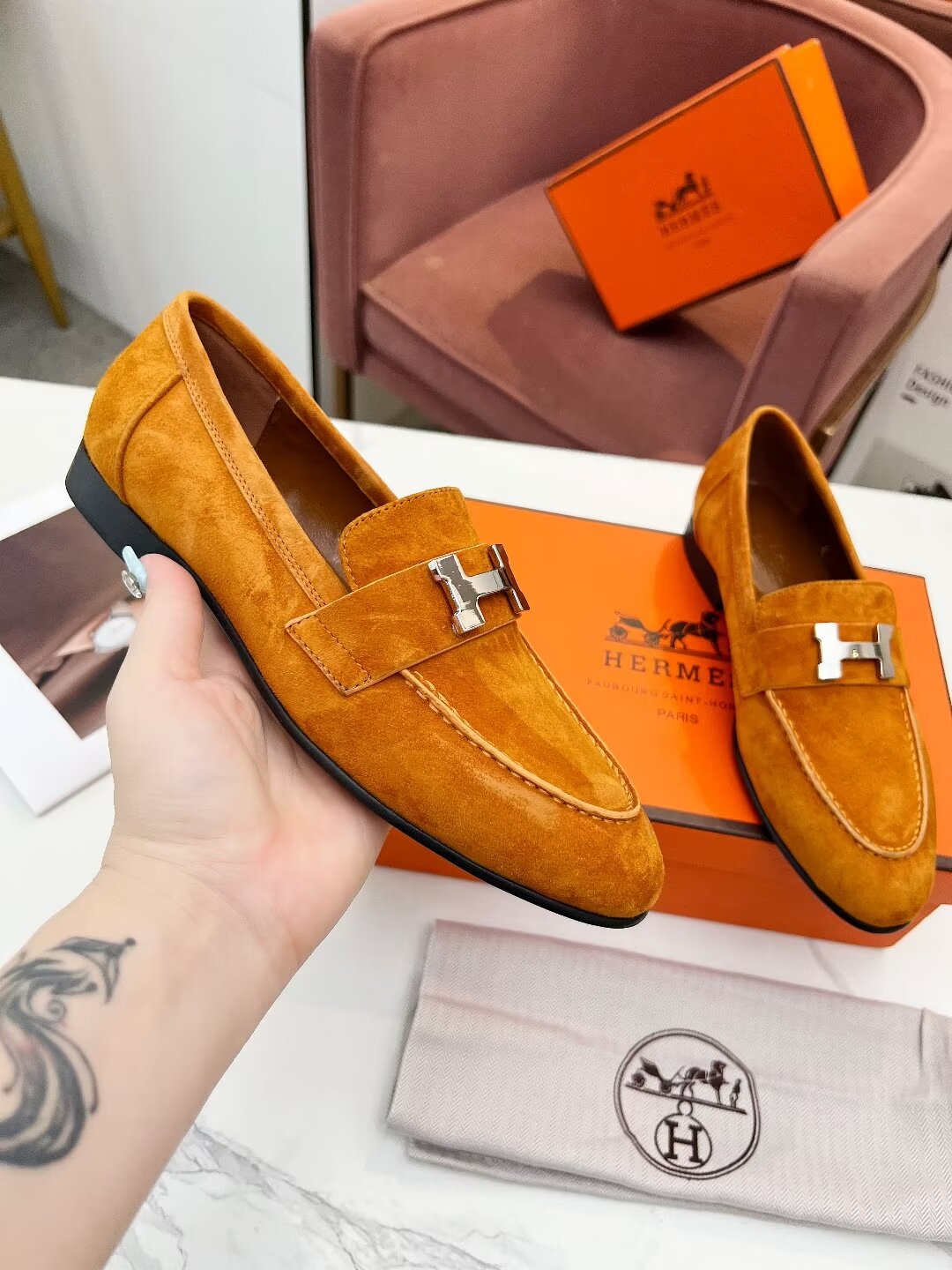 PARIS LOAFER AMBER SUEDE