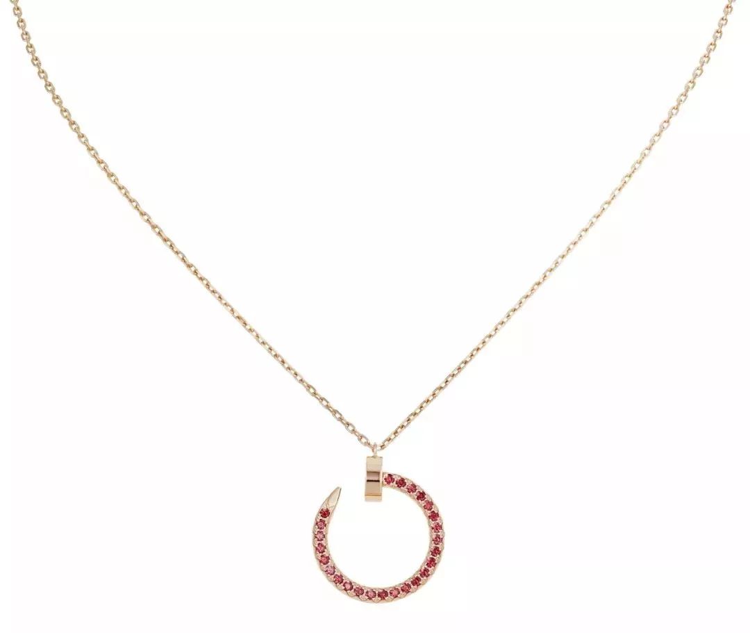 JUSTE NECKLACE GOLD RED DIAMONDS