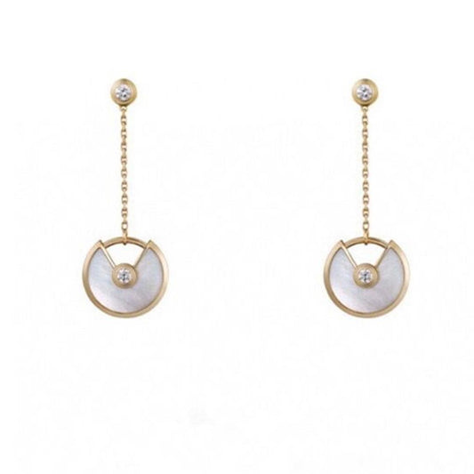 AMULETTE DROP EARRINGS MOP GOLD