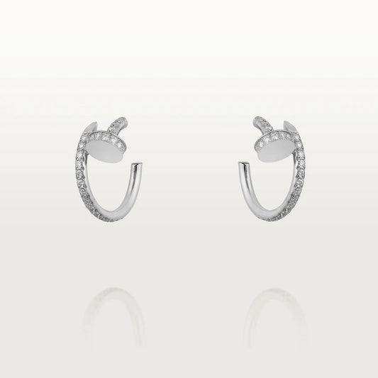 JUSTE EARRINGS 12.75MM SILVER DIAMOND