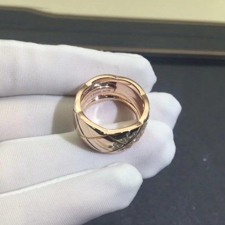 CRUSH RING 10MM PINK GOLD DIAMOND