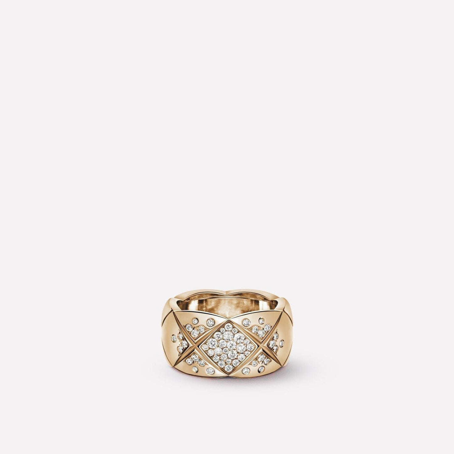 CRUSH RING 10MM PINK GOLD DIAMOND