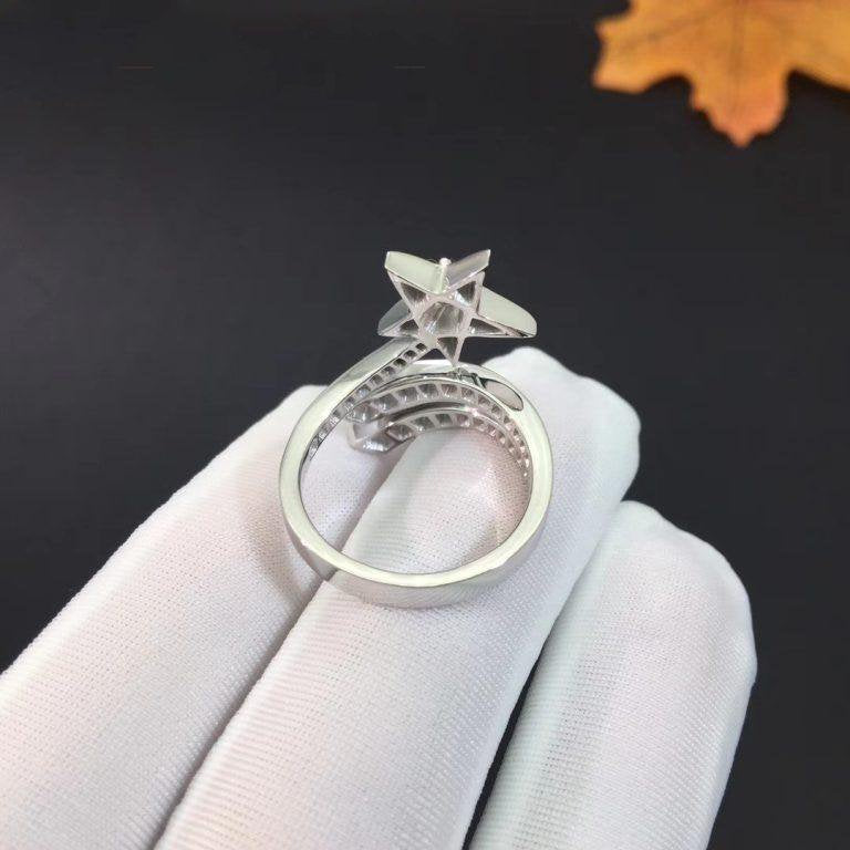 COMETE STAR RING SILVER DIAMOND