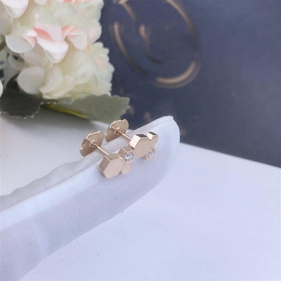 BEE LOVE PINK GOLD DIAMOND EARRINGS