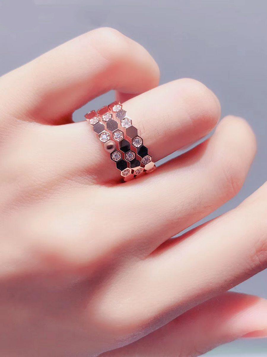 BEE LOVE RING PINK GOLD DIAMOND