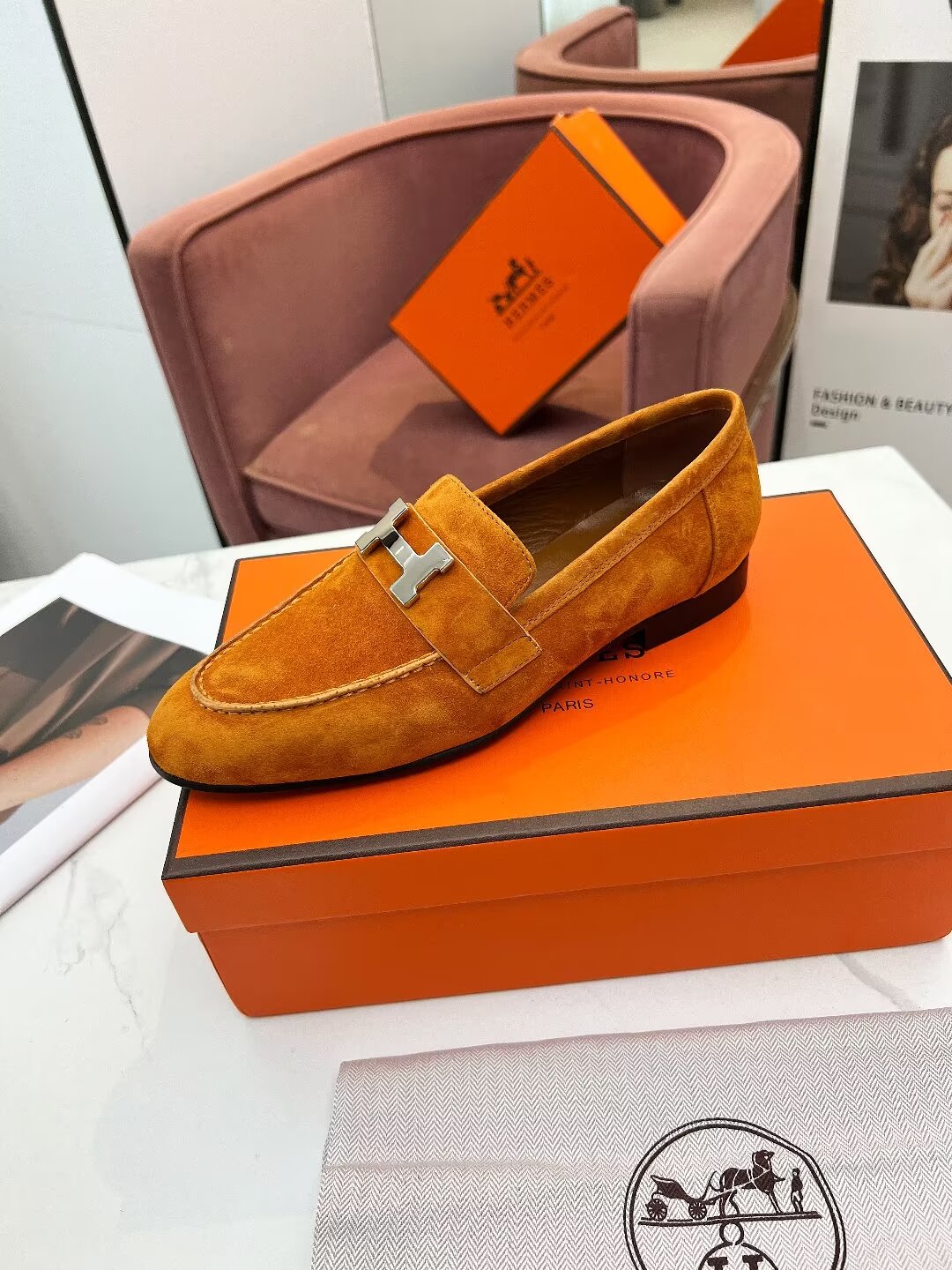 PARIS LOAFER AMBER SUEDE