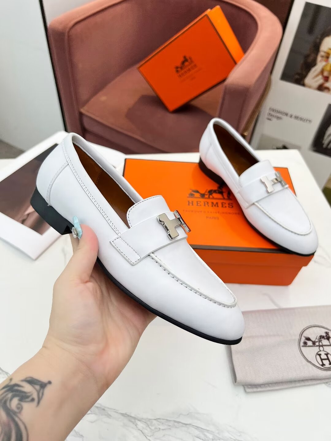 PARIS LOAFER SNOW CALFSKIN