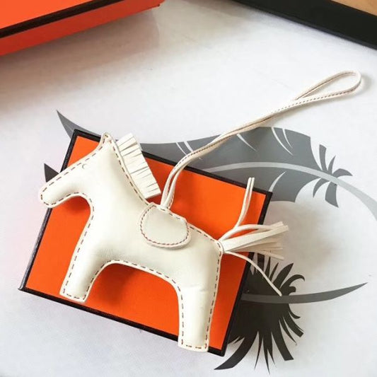 HM White Rodeo Horse Bag Charm