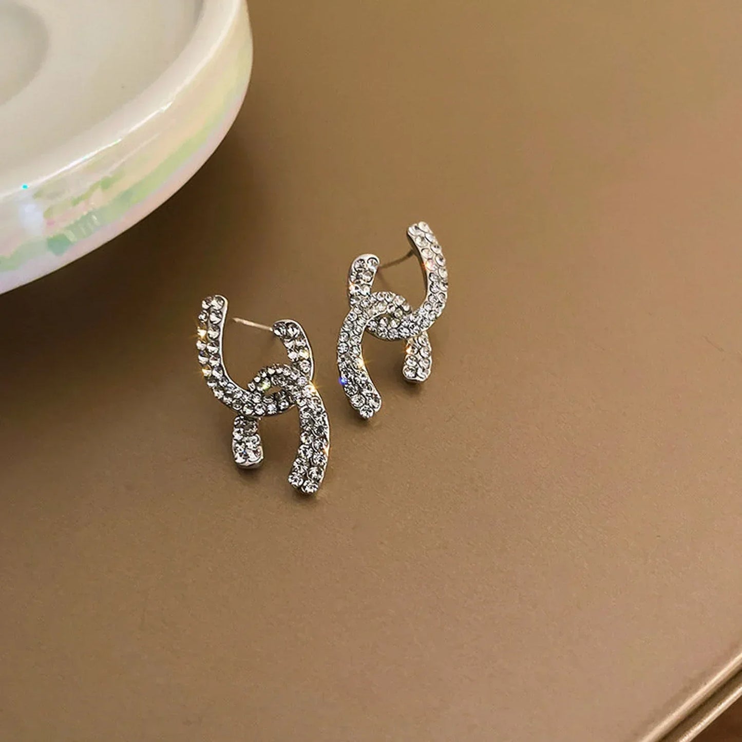 CC DIAMOND SILVER EARRINGS