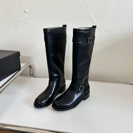 RIVER BOOTS IN BLACK SMOOTH CALFSKIN