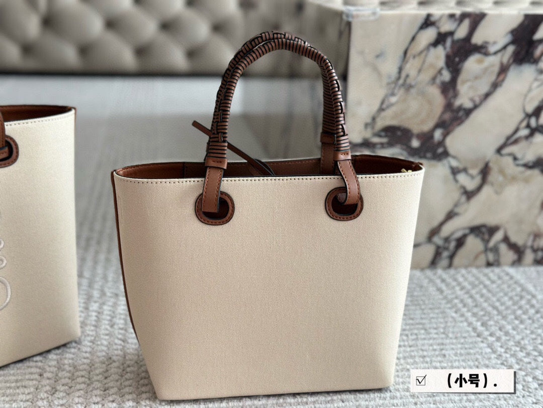 LOE MEDIUM 27 BAG IN BEIGE CANVAS