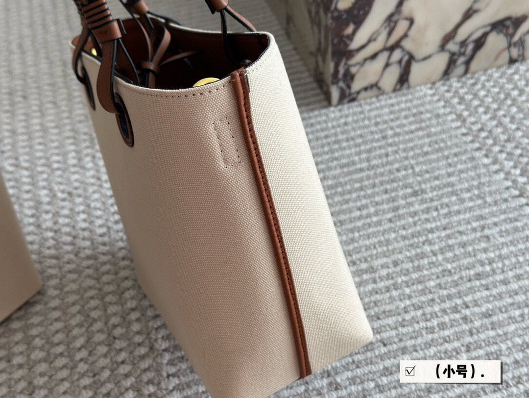 LOE MEDIUM 27 BAG IN BEIGE CANVAS