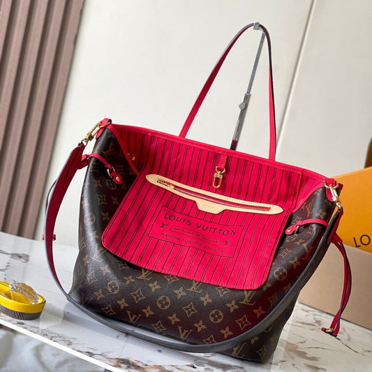 Reversible Neverfull MM 31 Inside Out Red Handle