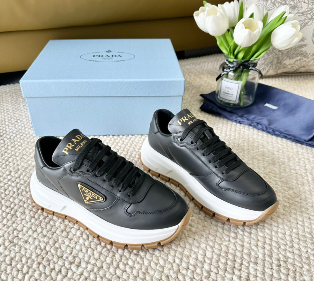 PRA THICK SOLE SNEAKER BLACK CALFSKIN