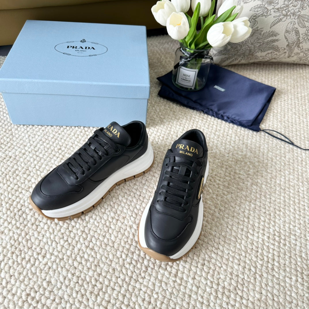 PRA THICK SOLE SNEAKER BLACK CALFSKIN