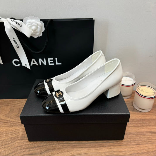 CC High Heels White Lambskin