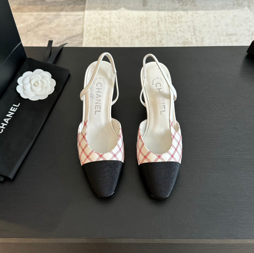 slingbacks 65 white pink calfskin embroidery black grosgrain