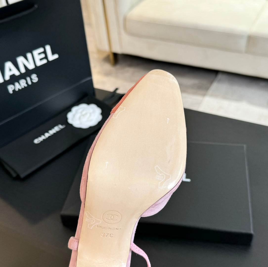 slingbacks 95 pink orange suede