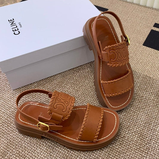 ROMAN SANDAL IN BRONZE BROWN CALFSKIN