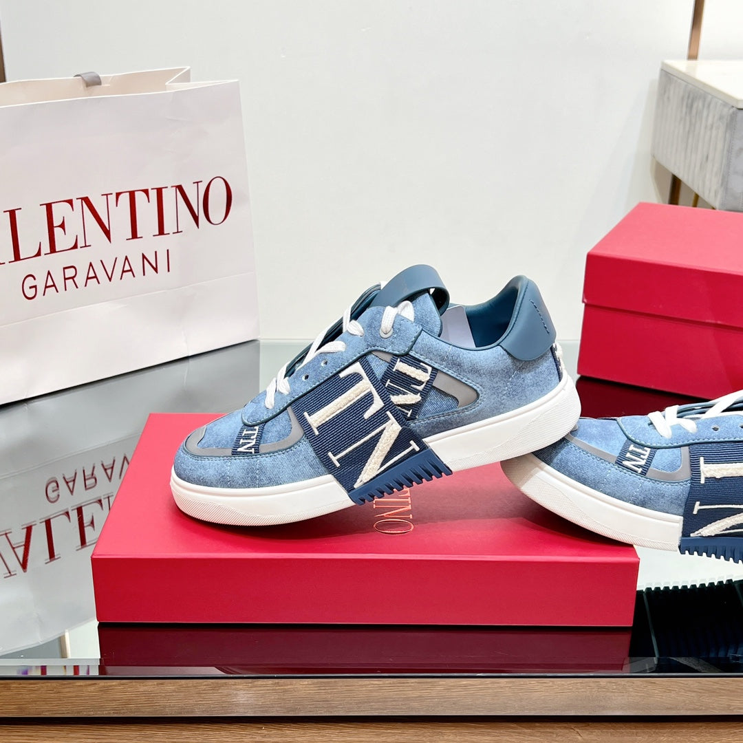 valenti low top vl7n blue denim blue canvas