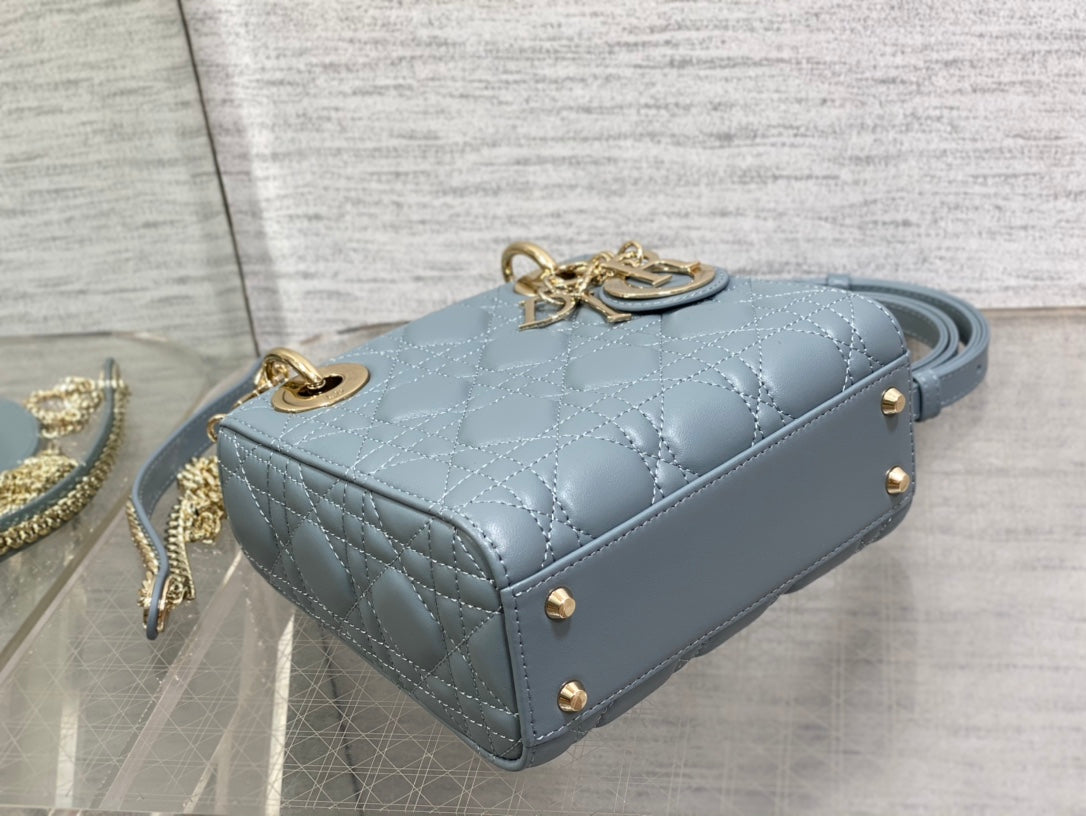 mini lady 17 raf blue lambskin