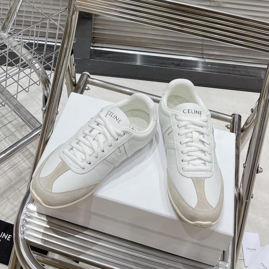 LOW LACE-UP SNEAKER IN CALFSKIN OPTIC WHITE GRAY