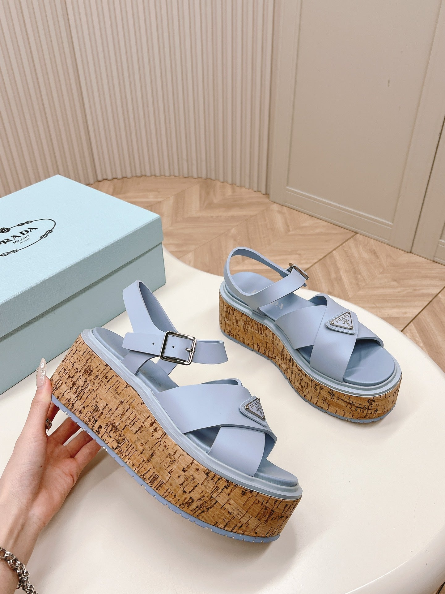 Pra High Heel 80 Sandal Baby Blue