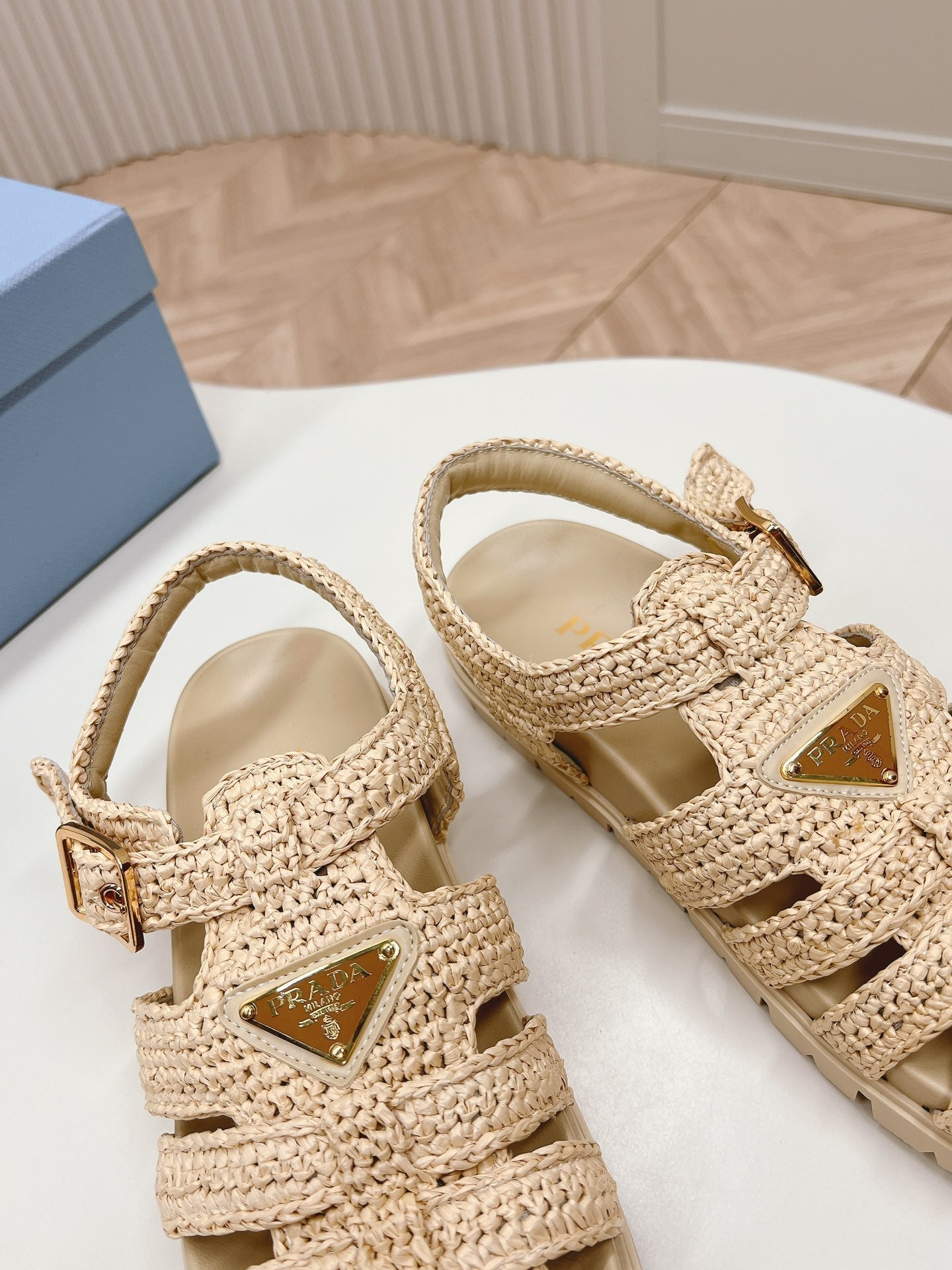 Monolith Crochet Cage Sandals 30 Beige