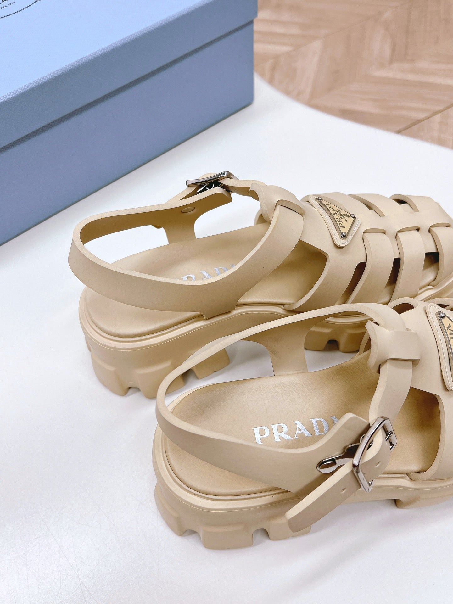 Pra Rubber Monolith Sandals 55 Beige