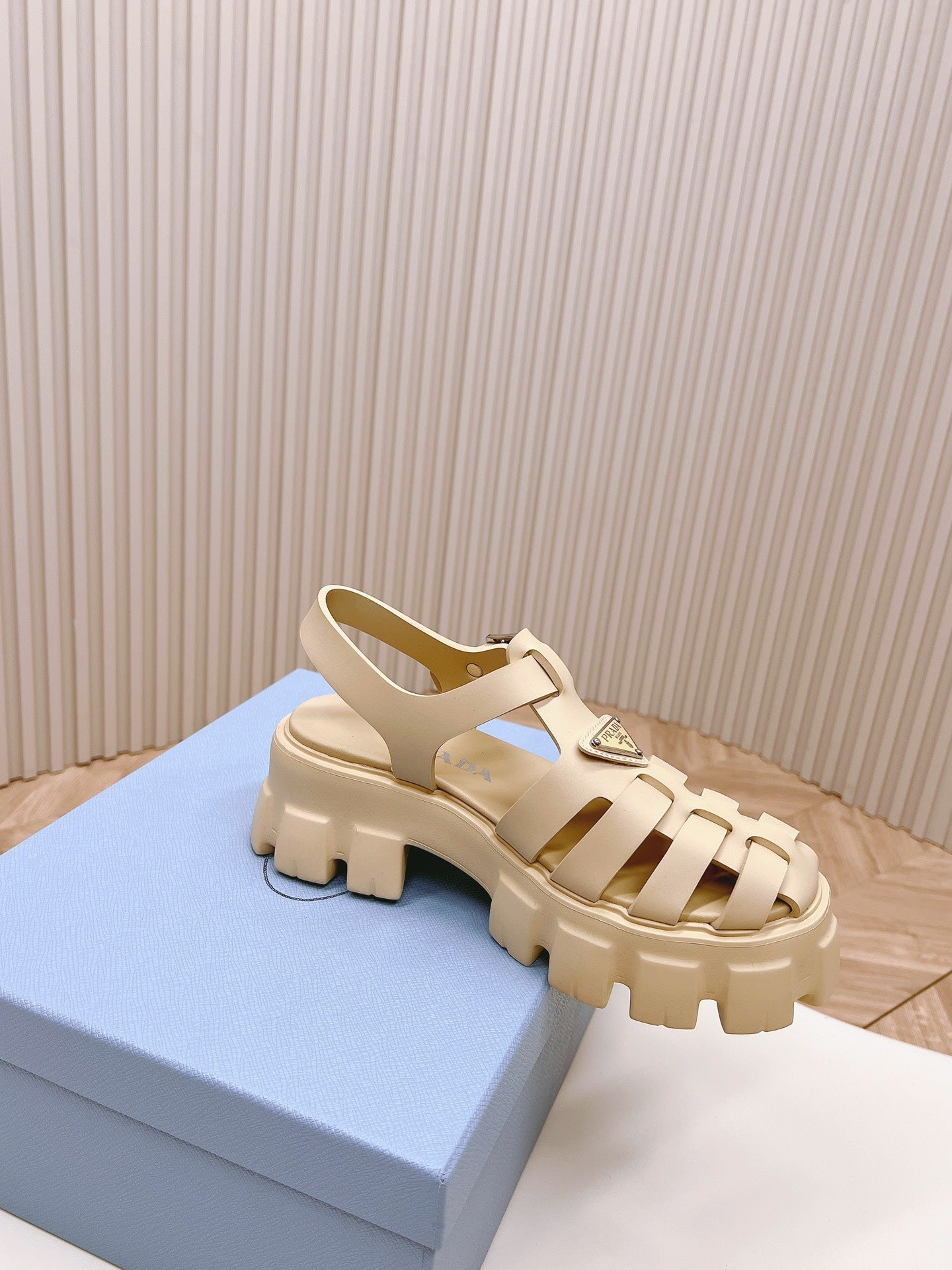 Pra Rubber Monolith Sandals 55 Beige